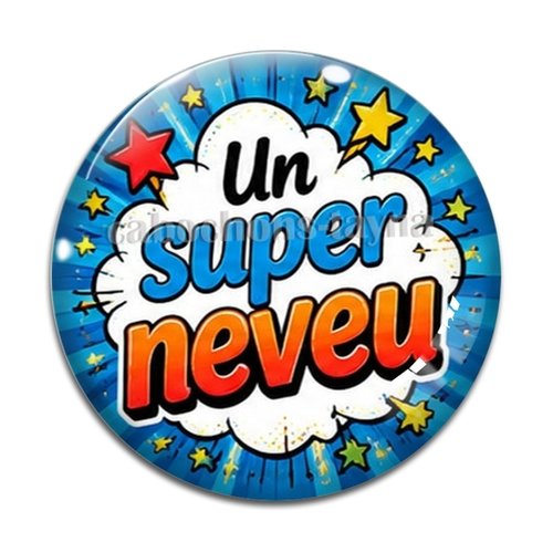 Cabochon un super neveu, résine ou en verre différente taille