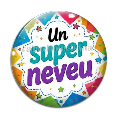 Cabochon un super neveu, résine ou en verre différente taille