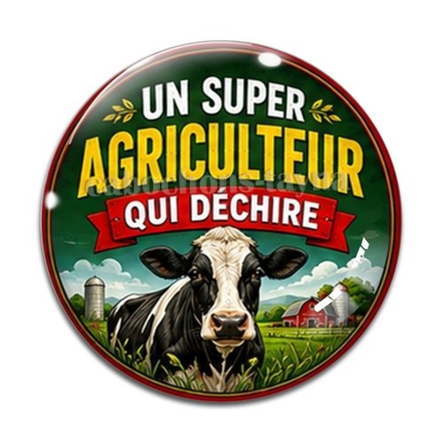 Cabochon super agriculteur qui déchire, résine ou en verre différente taille