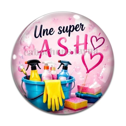 Cabochon une super ash, cabochon résine, verre rond différente taille