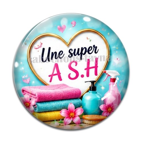 Cabochon une super ash, cabochon résine, verre rond différente taille