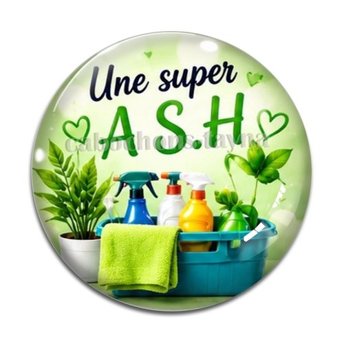 Cabochon une super ash, cabochon résine, verre rond différente taille