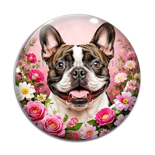 Cabochon chien, résine ou verre rond différente taille