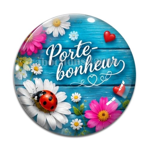 Cabochon porte bonheur, en résine ou en verre différente taille