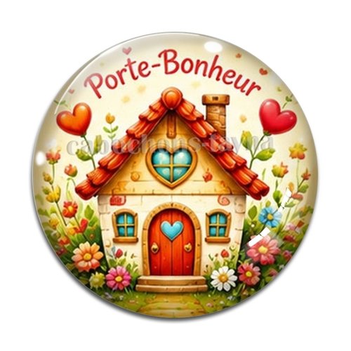 Cabochon porte bonheur, en résine ou en verre différente taille