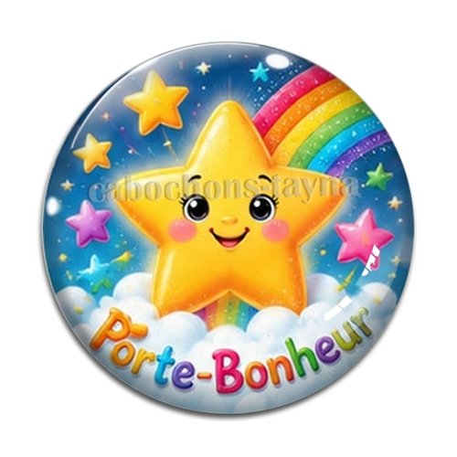Cabochon porte bonheur, en résine ou en verre différente taille