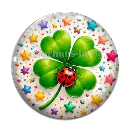 Cabochon porte bonheur, en résine ou en verre différente taille