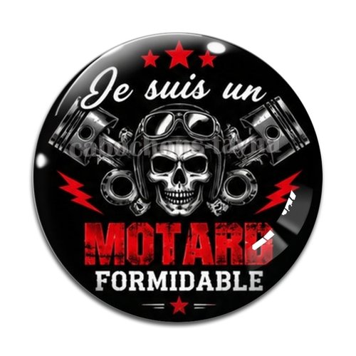 Cabochon je suis un motard formidable, cabochon résine, verre rond différente taille