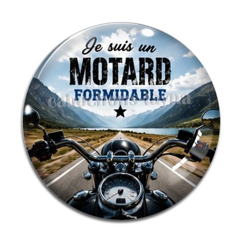 Cabochon je suis un motard formidable, cabochon résine, verre rond différente taille