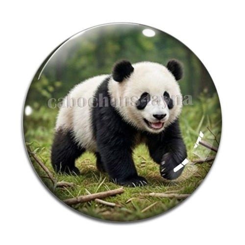 Cabochon panda, cabochon résine ou verre rond différente taille