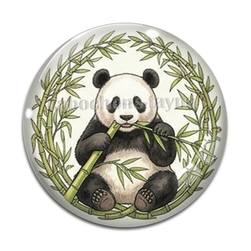 Cabochon panda, cabochon résine ou verre rond différente taille