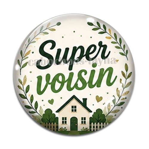 Cabochon super voisin, résine ou verre rond différente taille