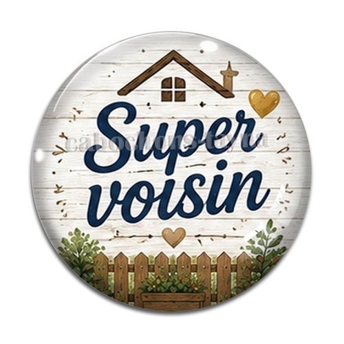 Cabochon super voisin, résine ou verre rond différente taille