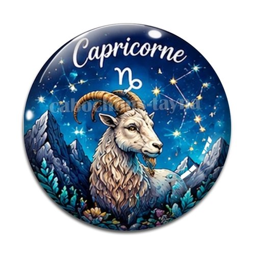 Cabochon signe astrologique, en résine ou en verre différente taille