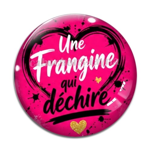 Cabochon une frangine qui déchire, cabochon résine, verre rond différente taille