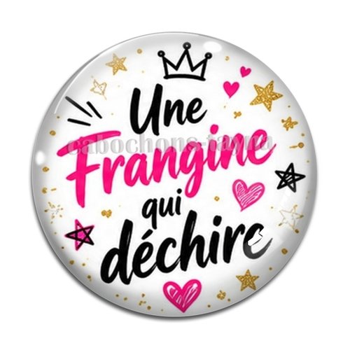 Cabochon une frangine qui déchire, cabochon résine, verre rond différente taille