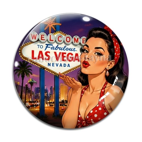 Cabochon pin up, résine ou verre rond différente taille