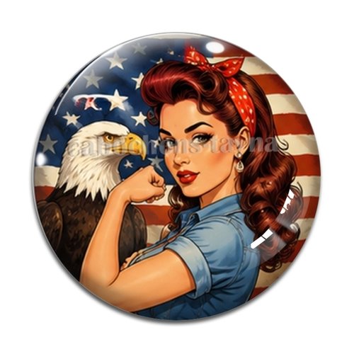 Cabochon pin up, résine ou verre rond différente taille