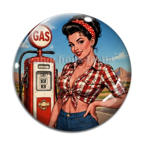 Cabochon pin up, résine ou verre rond différente taille