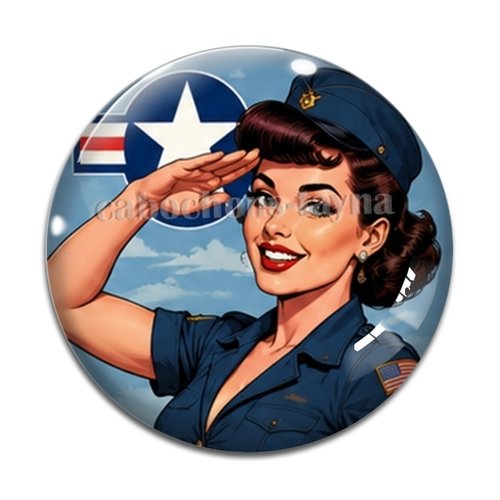 Cabochon pin up, résine ou verre rond différente taille