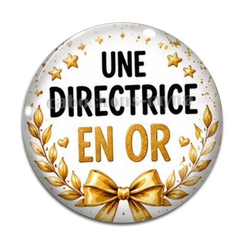 Cabochon une directrice en or, résine ou verre rond différente taille