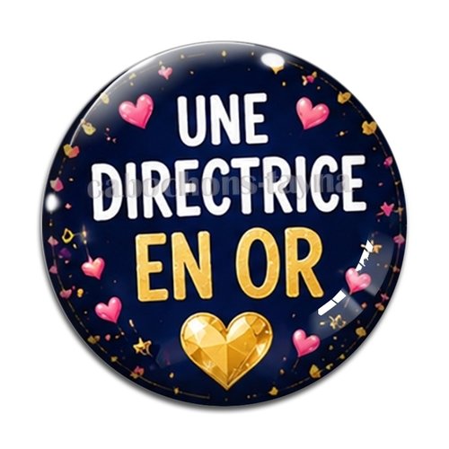 Cabochon une directrice en or, résine ou verre rond différente taille