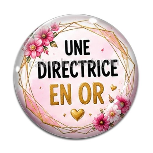 Cabochon une directrice en or, résine ou verre rond différente taille