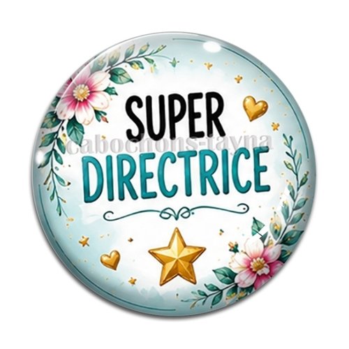 Cabochon super directrice, résine ou verre rond différente taille