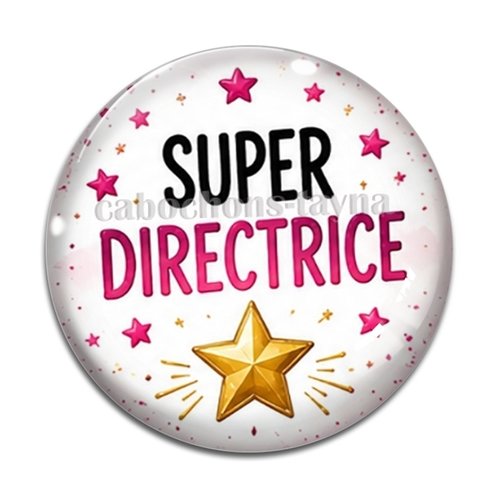 Cabochon super directrice, résine ou verre rond différente taille