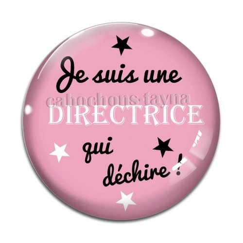 Cabochon je suis une directrice qui déchire, résine ou verre rond différente taille