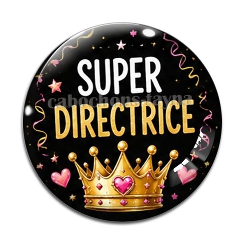 Cabochon super directrice, résine ou verre rond différente taille
