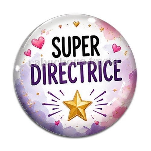 Cabochon super directrice, résine ou verre rond différente taille