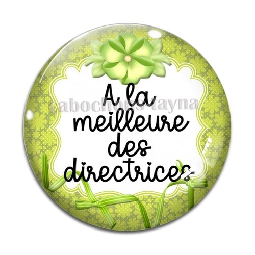 Cabochon a la la meilleure des directrices, résine ou verre rond différente taille
