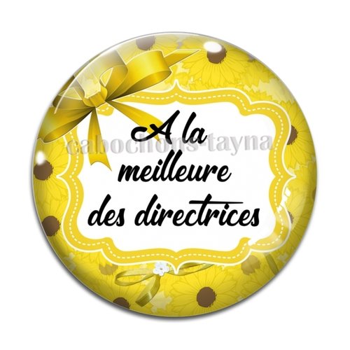 Cabochon a la la meilleure des directrices, résine ou verre rond différente taille