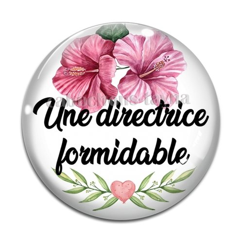 Cabochon une directrice formidable, résine ou verre rond différente taille