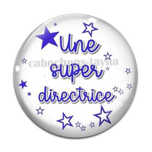 Cabochon une super directrice, résine ou verre rond différente taille