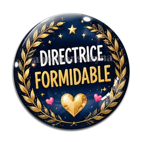 Cabochon une directrice formidable, résine ou verre rond différente taille