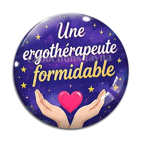 Cabochon une ergothérapeute formidable, résine ou verre différente taille