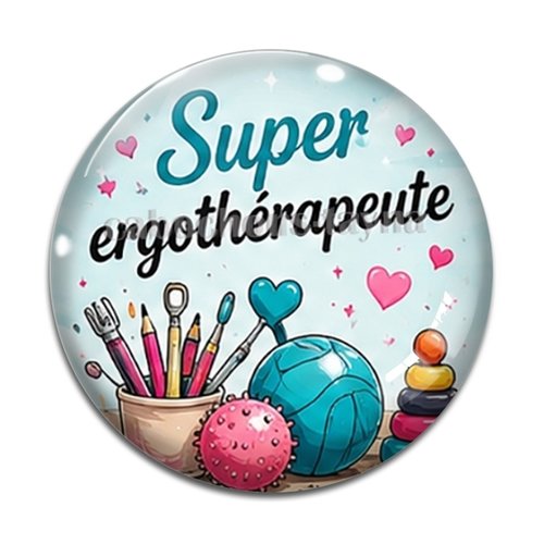 Cabochon super ergothérapeute, résine ou verre différente taille