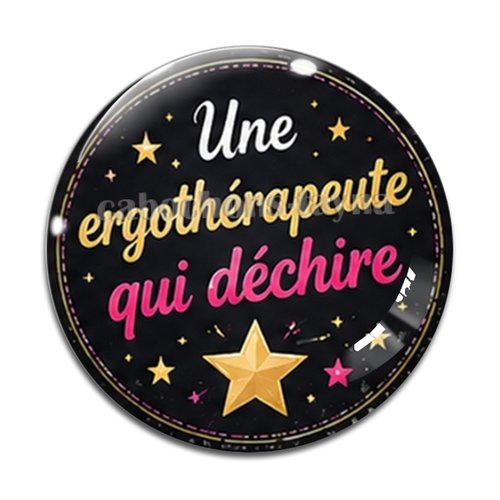 Cabochon super ergothérapeute, résine ou verre différente taille