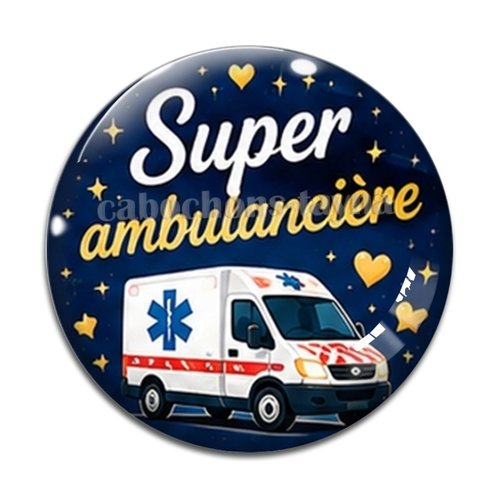 Cabochon ambulancier résine - ou verre différente taille