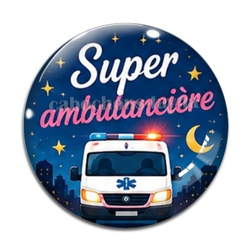 Cabochon ambulancier résine - ou verre différente taille