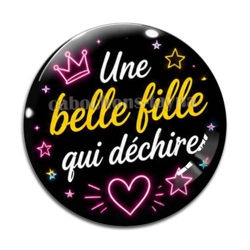 Cabochon une belle fille qui déchire, cabochon résine ou verre rond différente taille