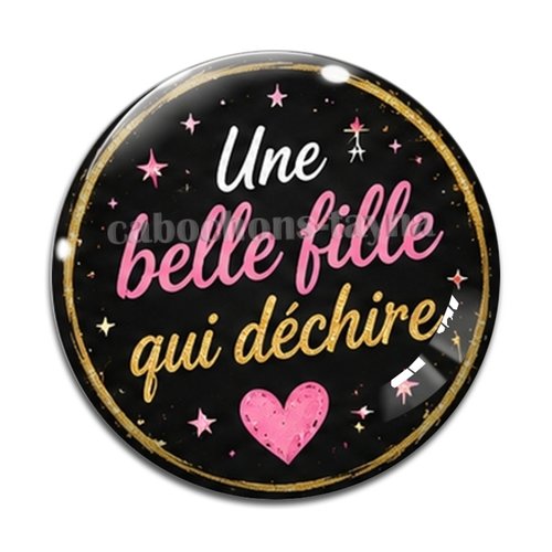 Cabochon une belle fille qui déchire, cabochon résine ou verre rond différente taille