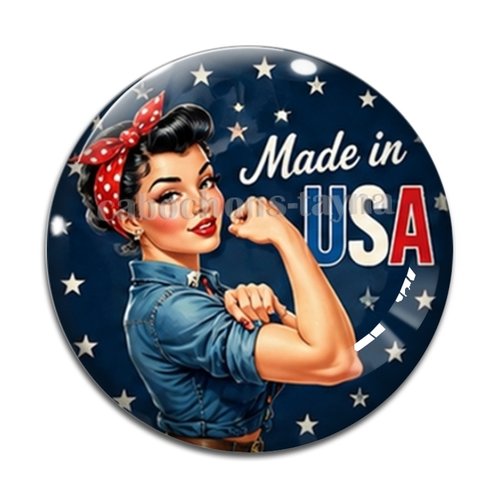 Cabochon pin up, résine ou verre rond différente taille