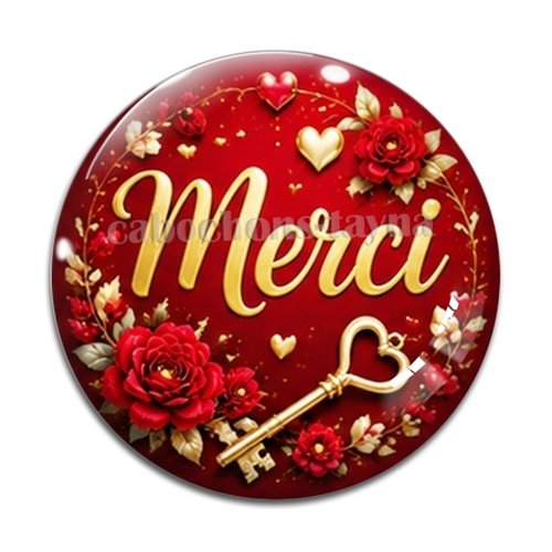 Cabochon merci, cabochon résine, verre rond différente taille