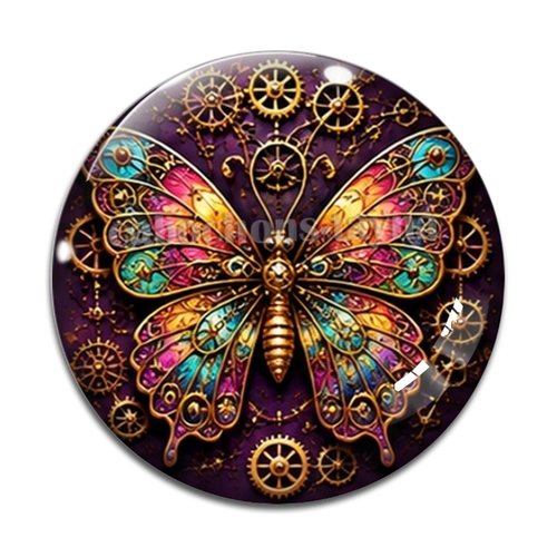 Cabochon steampunk, résine ou verre rond différente taille
