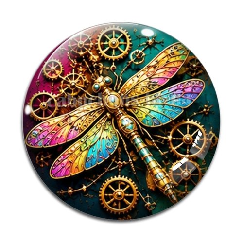 Cabochon steampunk, résine ou verre rond différente taille