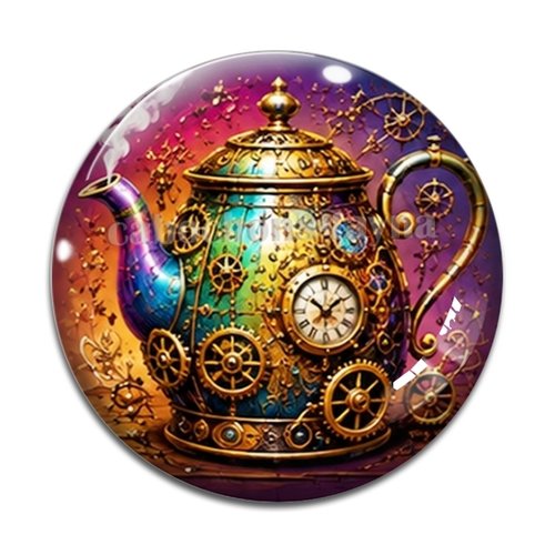 Cabochon steampunk, résine ou verre rond différente taille