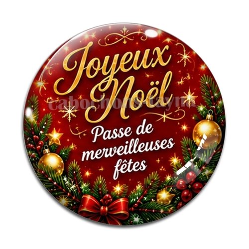 Cabochon joyeux noel , résine ou en verre différente taille